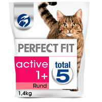 Perfect Fit Active 1+ Met Rund Kattenvoer 1,4 Kg