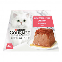 Purina Gourmet Revelations Mousse Met Zalm Nat Kattenvoer (57 Gr) 6 Trays (24 X 57 G)