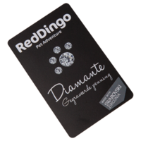 Red Dingo Hondenpenning Giftcard Diamond   Hondenadresdrager   Zwart Per Stuk