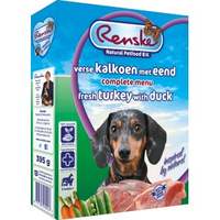 Renske Vers Gestoomd Kalkoen Met Eend Hondenvoer (395 Gr) 1 Tray (10 X 395 G)