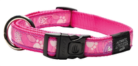 Rogz For Dogs Beach Bum Halsband Voor Hond Pink Paw 20 Mmx34 56 Cm