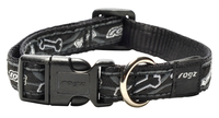 Rogz For Dogs Scooter Halsband Voor Hond Black Bone 16 Mmx26 40 Cm
