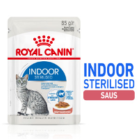 Royal Canin Indoor Sterilised In Gravy Kattenvoer X12 4 Dozen (48 X 85 G)
