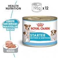 Royal Canin Starter Mousse Mother & Babydog 195 Gr Blik Hond 1 Tray (12 X 195 Gr)