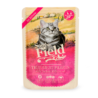 Sam's Field Kitten Maaltijdzakjes True Meat Filets   Kattenvoer   Kip Kalkoen Broccoli 85 G