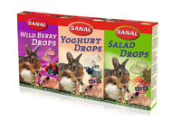 3x45 Gr Sanal Knaagdier 3 Pack Drops Yogurt/salad/wild Berry