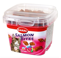 Sanal Salmon Bites   Kattensnack   Zalm 75 G