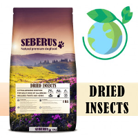 Seberus Dried Insects   Duurzamer Graanvrij Hondenvoer 1 Kg