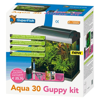 Superfisch Aquarium Aqua Guppy Kit 30 Zilver #95;_25,5x40x45 Cm