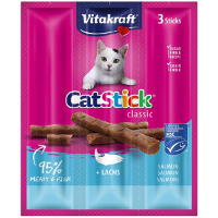 Vitakraft Catstick Classic Met Zalm Kattensnoep 2 X 6 Sticks