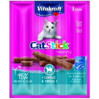 Vitakraft Catstick Healthy Schol & Omega 3 Kattensnack 5 X 3 Sticks
