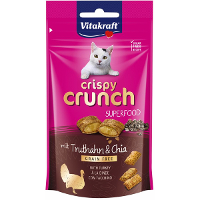 Vitakraft Crispy Crunch Superfood Met Kalkoen & Chiazaad Kattensnack (60 G) 2 Verpakkingen