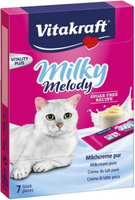 Vitakraft Milky Melody Puur Melkcrème Kattensnack (7 X 10 G) 1 Verpakking