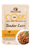Wellness Core Tender Cuts 85 G   Kattenvoer   Kip&kippenlever