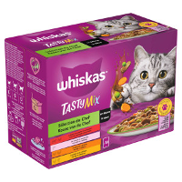 Whiskas 1+ Tasty Mix Keuze Van De Chef In Saus Multipack (12 X 85 G) 2 Verpakkingen (24 X 85 G)