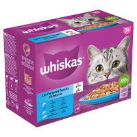 Whiskas 7+ Vis Selectie In Gelei Multipack (85 G) 1 Verpakking (40 X 85 G)