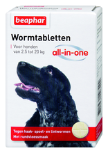 Beaphar Wormtablet All In One Hond   Anti Wormenmiddel   2 Tab 2.5 Tot 20 Kg