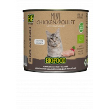 Biofood Organic Kip Menu Blik 200 Gr Kattenvoer 12 X 200 Gram