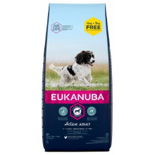 Eukanuba Active Adult Medium Breed Kip Hondenvoer 15 + 3 Kg