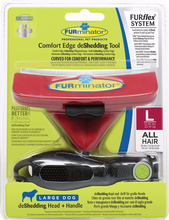 Furminator Furflex Dog Deshedding Tool Inclusief Handvat 14x4x17.5 Cm Rood Alle Haartype Large