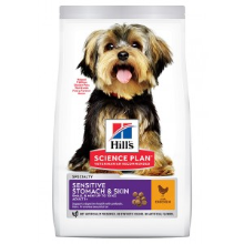 Hill's Adult Sensitive Stomach & Skin Small & Mini Hond Kip 6 Kg