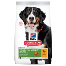 Hill's Mature Adult Senior Vitality Large Breed Kip Rijst Hondenvoer 2 X 14 Kg
