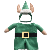 Hm Kerst Elfenpak   Hondenkleding   21 Cm Groen Wit Zwart