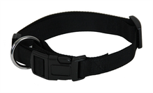 Martin Sellier Halsband Voor Hond Basic Nylon Zwart #95;_16 Mmx30 45 Cm