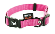 Martin Sellier Halsband Voor Hond Nylon Roze Verstelbaar #95;_16 Mmx30 45 Cm