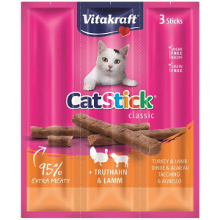 Vitakraft Catstick Classic Kalkoen & Lam Kattensnoep Per 10 Verpakkingen