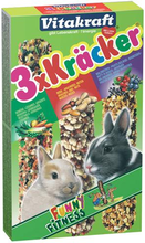Vitakraft Dwergkonijn Krackers Noot/bosvruchten/groenten 3 In 1