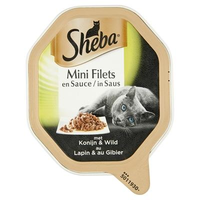 Sheba Mini Filets Met Konijn En Wild In Saus Natvoer Kat (kuipjes 85 G) Per 22 (22 X 85 G)